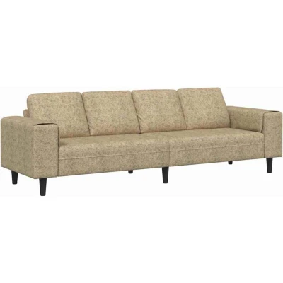 Image of vidaXL Sofa Set Light grey Faux suede leather