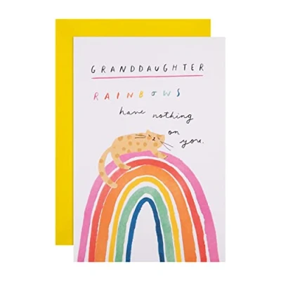 Image of Hallmark Birthday Card for Granddaughter Contemporary Cute Rainbow Design