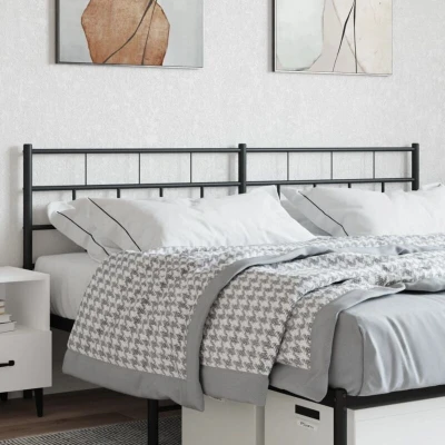 Image of Metal Headboard Black 200 cm Vidaxl
