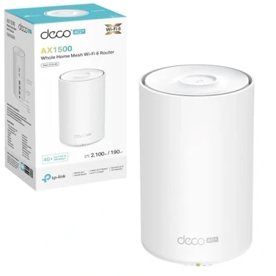 Image of TP Link AX1500 4G+ Wi Fi 6 Router, LTE CAT6 Coverage, Sim Card Slot, Upto 1500Mbps, add on for all 7/6/5 Deco Mesh Fi, Ideal Gaming&amp;4K (Deco X10 4G)