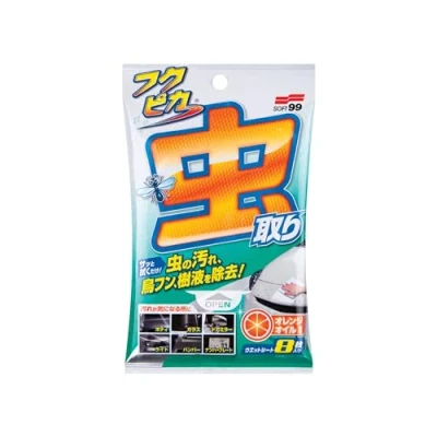 Image of SOFT99 Fukupika Bugs &amp; Bird Poo Dropping Remover Wipes 8 pcs, Remove any kind of dirt Safe and Easy to use