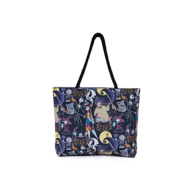 Image of Disney Tote Nightmare Before Christmas Jack Skellington Print Lightweight Bag,