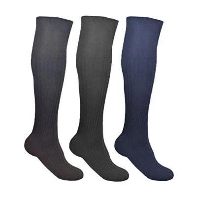 Image of undercover lingerie 12 Pairs Mens Long Hose 100% Cotton Socks Dark Assorted