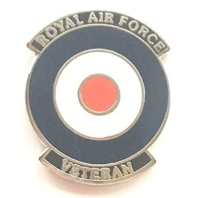 Image of Emblems Gifts RAF Royal Air Force Veterans Target Logo Enamel Lapel Pin Badge