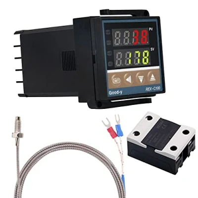 Image of WANGCL Digital PID Controller Intelligent Thermostat with 25A SSR Relay K Type Thermocouple for Electrical Energy Chemical Industry Holding Tanks Ovens 0 1300 ℃