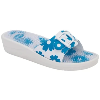 Image of Scholl New Massage, Sandali Donna, White Blue, 40 EU