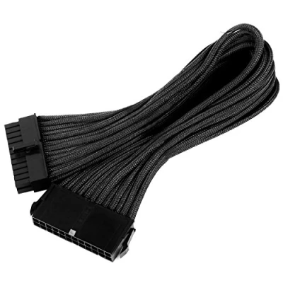 Image of SilverStone SST PP07 MBB 30cm Motherboard 24pin to Sleeved Extention Cable, black