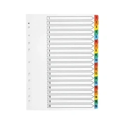 Image of Q Connect 1 20 Index Multi punched Reinforced Board KF01521