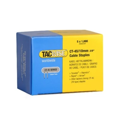 Image of Tacwise CT 45/10mm Cable Tacker Staples 5,000 (5 x 1,000 packs)