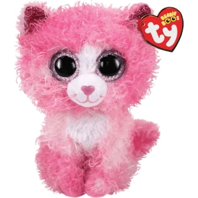 Image of TY 2005073 Reagan Cat Beanie Boos Stuffed Animal, Multicoloured, 15cm