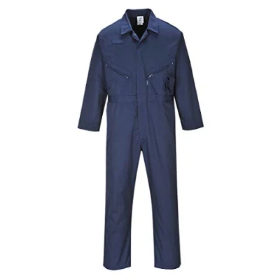Image of Portwest C813 Men&#039;s Liverpool Lightweight Safety Coverall Boiler Suit Overalls Navy, 5X Large