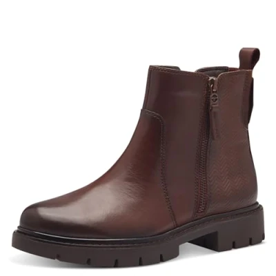 Image of Tamaris Comfort Women&#039;s Flat Boot 8 85304 43 Fashion, Chestnut, 6 UK