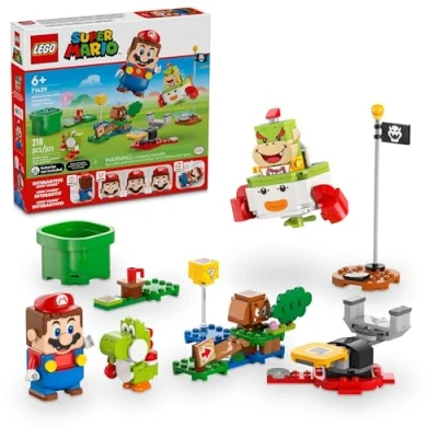Image of LEGO Super Mario Adventures with Interactive Mario, Bowser Jr.’s Clown Car Playset Vehicle, Yoshi Toy, Playset, Nintendo Toy Gift for Boys, Girls and Gamers Ages 6 Up, 71439