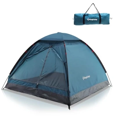 Image of KingCamp MONDOME II Camping Tent for 2 People, Ultralight Waterproof Dome Tent, Compact and Backpack Friendly, Ideal Camping, Trekking Outdoors, Blue