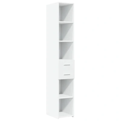 Image of vidaXL Highboard White 30x42.5x185 cm Engineered Wood Modern Storage Cabinet for Living Room