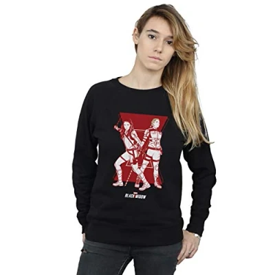 Image of Marvel Women&#039;s Black Widow Movie Sisters Silhouette Sweatshirt Large