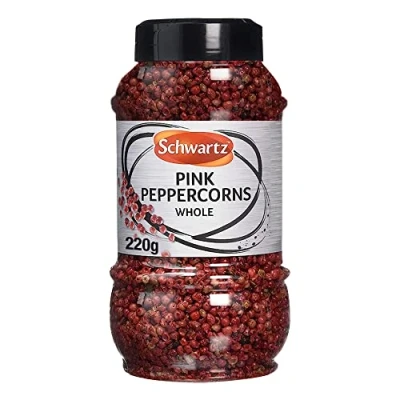 Image of Schwartz for Chef Pink Peppercorns, Sweet and Fruity Aromatic Flavour, Beautiful Colour Distinct Taste, Perfect Seafood Fatty Meats, 220g
