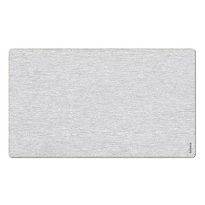 Image of RHODIA 194268C Silver Soft Desk Pad Size M (80x40 cm) Italian Faux Leather Orange Saddle Stitching Rhodiarama Home Office Collection Organization &amp; Designer Storage