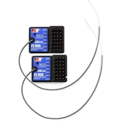 Image of Flysky FS BS6 Receiver 2.4Ghz 6CH for GT5 IT4S i6 i6X Transmitter RC Car Boat (2PCS)
