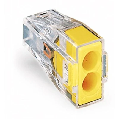 Image of Wago 773 102 Yellow 2 Way Push Connectors 2.5mm² 24A 400V Pack of 5