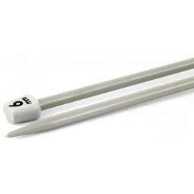 Image of Aluminium Knitting Needles, 2pcs Single Pointed Set Needles 35cm Long Metal (6.00MM)
