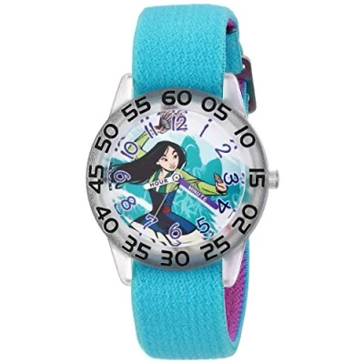 Image of Disney Girl&#039;s Analog Quartz Watch with Nylon Strap WDS000842