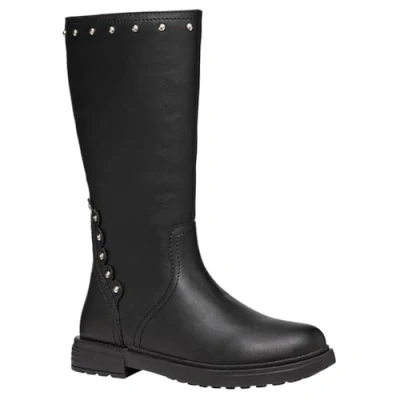 Image of Geox J Eclair Girl D Mid Calf Boot, Black, 3.5 UK