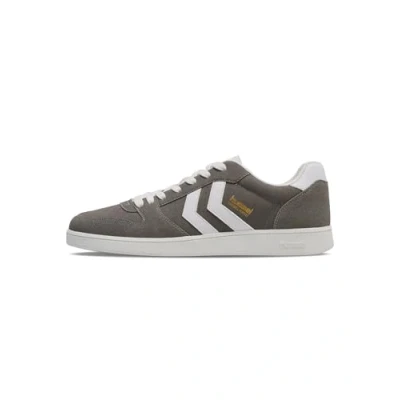 Image of Hummel Handball Perfekt Unisex Trainers, Size: 11, White grey High quality imitation leather