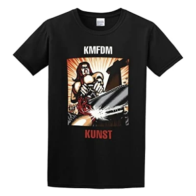 Image of Men&#039;s KMFDM Kunst T Shirt Print Tees Short Sleeve O Neck L Black