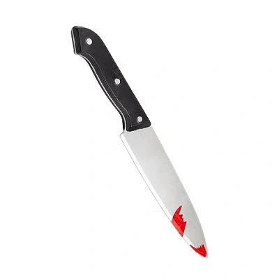 Image of Wicked Costumes Adult Bloody Butchers Knife Prop Fancy Dress Accessory