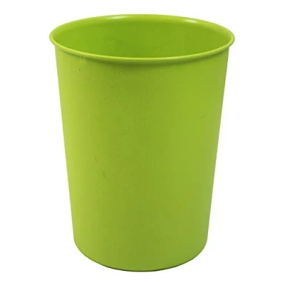 Image of JVL Quality Vibrance Bright Green Lightweight Plastic Waste Paper Basket Bin
