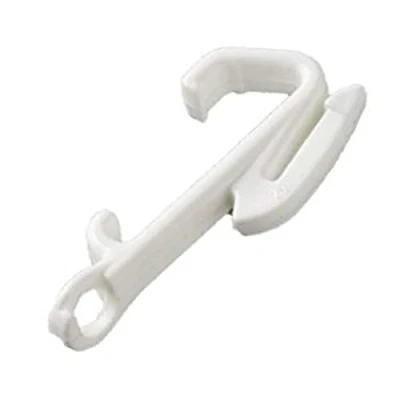 Image of Merriway BH06734 (50 Pcs) Curtain Glider Hooks White Plastic to fit Swish Sologlide Pack of 50 Pieces