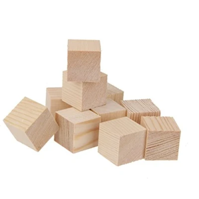 Image of Namvo 50PCS Wooden Cubes 25mm Wood Square Blocks For Puzzle Making, Crafts &amp; DIY Projects