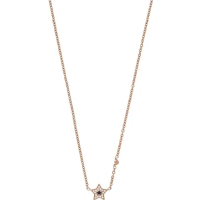 Image of Emporio Armani Necklace for Women Sentimental, Total length：400+70mm adjustable chain Size pendant: 10x10mm Rose Gold Stainless Steel Necklace, EGS2831221