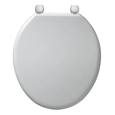 Image of Armitage Shanks Bakasan Seat and Cover, with Stainless Steel Rod Metal Top Fixing Hinges S406001