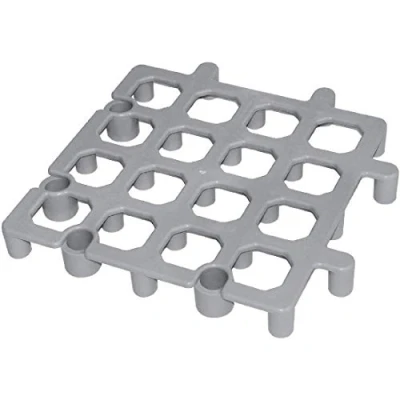 Image of Vogue Plastic Dunnage Floor Rack (Pack of 2), Grey, Polypropylene Hygienic Food Storage Rack, Size: 40(H)x335(W)x335(D)mm, Commercial &amp; Home Use, CF205