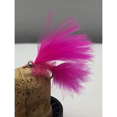 Image of BestCity Fly Fishing PRIME collection MINI Cats Whiskers Pink Fritz lures for trout Size 12 Pack of 8 UK Packed