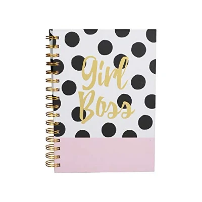 Image of Creative Tops Ava &amp; I Small Notepad/Lined Notebook with &#039;Girl Boss&#039; Design, Paper, Multi Colour, 16.5 x 21.5 cm