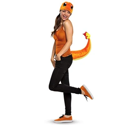 Image of Disguise 90298 Charmander Headband &amp; Tail Set Costume Accessories, Orange, Adult Size