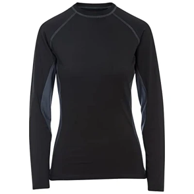 Image of Trespass Exploit, Black X, XS, Quick Dry Longsleeved Baselayer Top for Women, X Small,