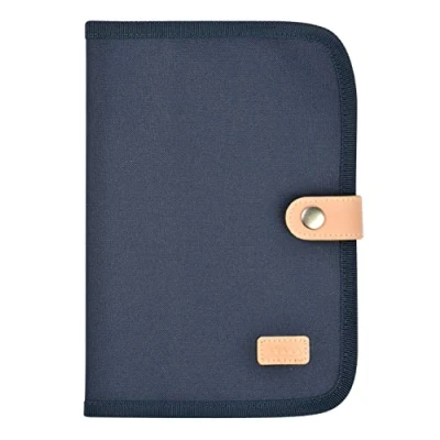 Image of Béaba Health Book Cover, Geneva, 2 Inside Pockets, Press Stud, Waterproof Fabric, Navy