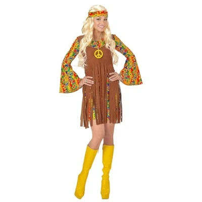 Image of &quot;HIPPIE GIRL&quot; (dress with vest, headband, peace sign necklace) (M)