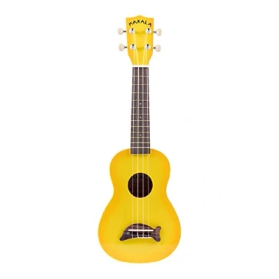 Image of Makala 133453 &quot;Yellow Burst&quot; Dolphin Soprano Ukulele Outfit