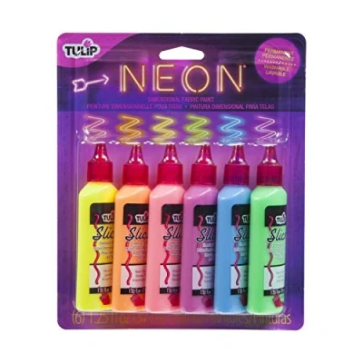 Image of I Love To Create Tulip Dimensional Fabric Paints 1.25oz 6/Pkg Neon