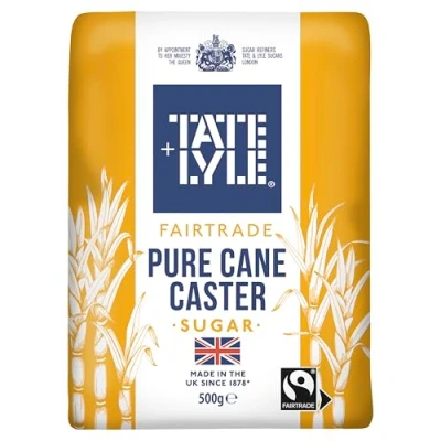 Image of Tate &amp; Lyle Fairtrade Caster Sugar (500g) Pack of 2