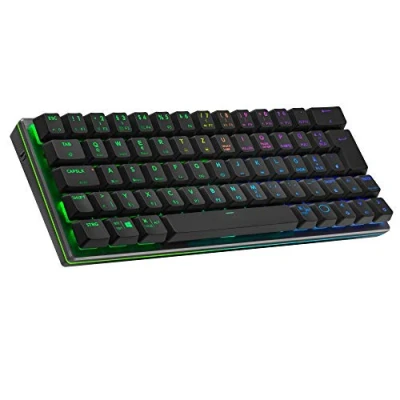 Image of Cooler Master SK622 Wireless Gaming Keyboard 60% Layout, Flat Mechanical Switches, RGG Backlit Per Button, Bluetooth &amp; Wired Connection, Apple/PC/Smartphone Compatible DE Layout