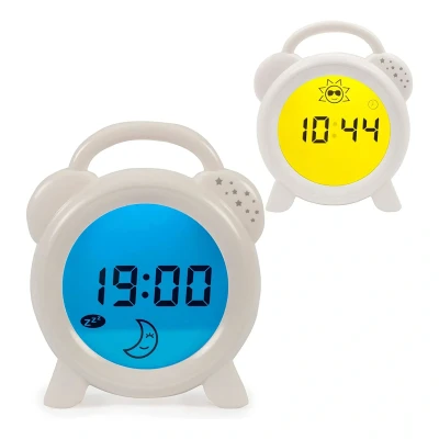 Image of PurFlo Snoozee Sleep Trainer Clock for Toddlers Kids Alarm &amp; Children&#039;s Night Light Rechargeable Portable