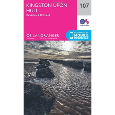 Image of Landranger 107 Kingston upon Hull, Beverley &amp; Driffield Map With Digital Version