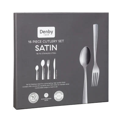 Image of Denby Satin 16 Piece Cutlery Set