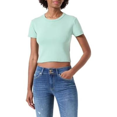 Image of HUGO Delanor Basic Tshirt, Women&#039;s, Size: XL, Light pastel green